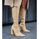 Gemre Beige high heel boots Abelino | Shoptok.si
