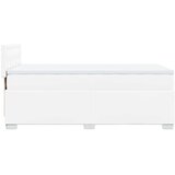 vidaXL Krevet s oprugama i madracem bijeli 90 x 200 cm od umjetne kože | shoptok.hr