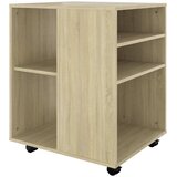 Ormarić s kotačima boja hrasta 60x53x72 cm konstruirano drvo | shoptok.hr