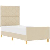  Krevetna konstrukcija s uzglavljem Krema 80 x 200 cm tkanina | shoptok.hr