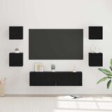 Set TV komoda Zidne 6 pcs Crni hrast Konstruirano drvo | shoptok.hr