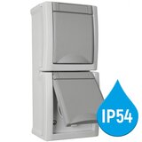Panasonic Priključnica siva šuho vertikalna dupla II OG 16A 250V IP54 WPTC4850-2GR EU2 PACIFIC Cene