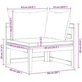  Kutna sofa s tamnosivim jastucima masivno bagremovo drvo | shoptok.hr