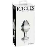 Icicles No. 25 - stožčast steklen analni dildo (prosojen) | Shoptok.si
