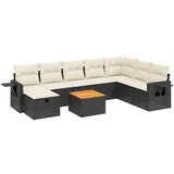 Maison Chic Seti vrtnega pohištva - Vrtna garnitura - Vrtni pohištvo set 9-delna z blazinami črn poli ratan, (21804501) | Shoptok.si