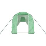  Rastlinjak z jeklenim ogrodjem zelen 32 m² 16x2x2 m | Shoptok.si