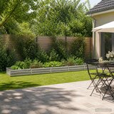  Povišeni vrtni krevet Srebrna 400 x 80 x 24 cm cinkani | shoptok.hr