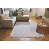 Tom Tailor ROČNO TKANA PREPROGA Colored Macrame four 190/290 cm tkano krem barve, pastelno modra | Shoptok.si