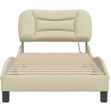 vidaXL Okvir za krevet s uzglavljem krem 90x200 cm od tkanine | shoptok.hr