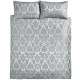 Catherine Lansfield Siva podaljšana posteljnina za zakonsko posteljo iz damasta 230x220 cm Damask Jacquard – | Shoptok.si