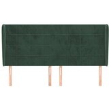  Uzglavlje s ušima tamnozeleno 163x23x118/128 cm baršunasto | shoptok.hr