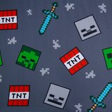 Jerry Fabrics Siva napenjalna enojna bombažna otroška rjuha 90x200 cm Minecraft "We got this" – | Shoptok.si