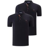 Dewberry DUO SET T8560 MEN'S T-SHIRT-BLACK-BLACK Cene