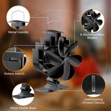 Gisam ventilator za kamin brez elektrike za porazdelitev toplote | Shoptok.si