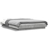  Okvir kreveta boja betona 140x190 cm od konstruiranog drva | shoptok.hr