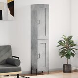 vidaXL Visoka omara betonsko siva 34,5x34x180 cm inženirski les | Shoptok.si