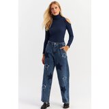 Cool & Sexy Women's Blue Patched Jeans AUR1 | Shoptok.si