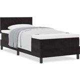 vidaXL Kutna kreveta s ovom madracem Crna 100x200 cm Baršun | shoptok.hr