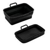 INF Zložljiv kvadratni silikonski kalup Air Fryer 19,5x12,7x7 cm Black, (21247984) Cene