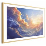  Plakat Sunset Over a Cloudy Sea: A Wonderful Symphony of Colors 30x21 Zlatni okvir s margom | shoptok.hr