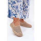 VINCEZA Women's Espadrilles With Weave Beige 13625 | shoptok.hr