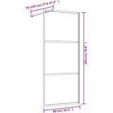  Stijenka za walk-in tuš sa staklom ESG zlatna 90 x 195 cm | shoptok.hr