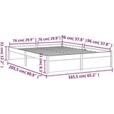  Okvir za krevet od masivnog drva 160 x 200 cm | shoptok.hr