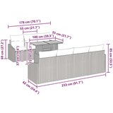  Set vrtnih kavčev s 8 kosi z blazinami Črna Poly Ratan | Shoptok.si