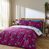 Their Nibs Bela/vijolična bombažna posteljnina za zakonsko posteljo 200x200 cm Hummingbird – | Shoptok.si