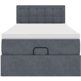 vidaXL otomanski okvir kreveta s madraca tamnosivi 90x200cm baršunasti | shoptok.hr