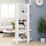 The Living Store Knjižna omara/pregrada bela 80x30x160 cm iverna plošča - Knjižna Omara, (21437091) | Shoptok.si