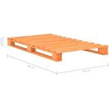  Okvir za krevet od paleta od masivne borovine smeđi 100x200 cm | shoptok.hr