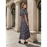 Sinsay Midi preklopna haljina s cvjetnim uzorkom | shoptok.hr