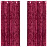 vidaXL Zavesa z zavesami 2 pcs vinsko rdeča 245 x 140 cm Žamet, (5000043700) | Shoptok.si
