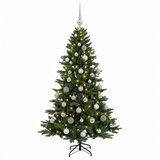  Umjetno božićno drvce s kuglicom 120 cm 150 LED lampica - 120 cm s LED-ima i srebrnim lopticama | shoptok.hr
