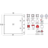 Male kuće Drveno spremište DAISY 25M2 526 × 508 cm – bez završnog krovnog pokrova | shoptok.hr
