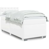 vidaXL Krevet s oprugama i madracem bijeli 100x200 cm od umjetne kože | shoptok.hr