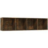 Maison Chic Knjižna omara - Knjižni regal dimljeni hrast 143x30x36 cm konstruiran les, (21725604) | Shoptok.si