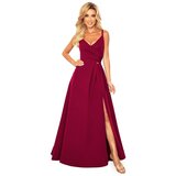 Numoco 299-5 CHIARA elegant maxi dress with straps - BURGUNDY Cijene