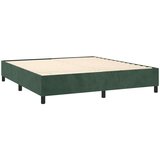 vidaXL Krevet box spring s madracem LED tamnozeleni 180x200 cm baršun | shoptok.hr