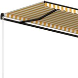 vidaXL tenda na ručno uvlačenje 400 x 350 cm žuto-bijela | shoptok.hr
