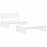 Maison Chic Seti vrtnega pohištva - Vrtna garnitura - Vrtni pohištvo set 2-delna bela trdna borovina, (21810996) | Shoptok.si