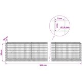  Gabion s žicom debljine 3,5 mm i mrežom 5x5 cm 900x30x50 cm | shoptok.hr
