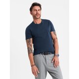 Ombre Classic BASIC men's cotton T-shirt - navy blue | Shoptok.si