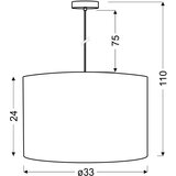 Candellux luster/visilica-arabesca viseća lampa 33X33X24 1X60W E27 smedja | Eponuda.com