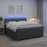  Boxspring krevet s madracem Tamnosiva 200 x 200 cm Tkanina | shoptok.hr