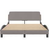  Posteljni okvir z vzglavjem taupe 140x190 cm blago, (21088978) | Shoptok.si