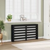 vidaXL Pokrov za radiator črn 149x20x82 cm inženirski les cene