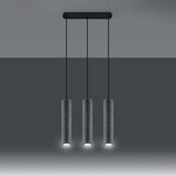  Sollux SL.0655 - Luster na sajli LUVO 3xGU10/40W/230V beton/crna | Eponuda.com