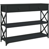  Konzolni stol crni 100 x 28 x 75 cm od konstruiranog drva | shoptok.hr